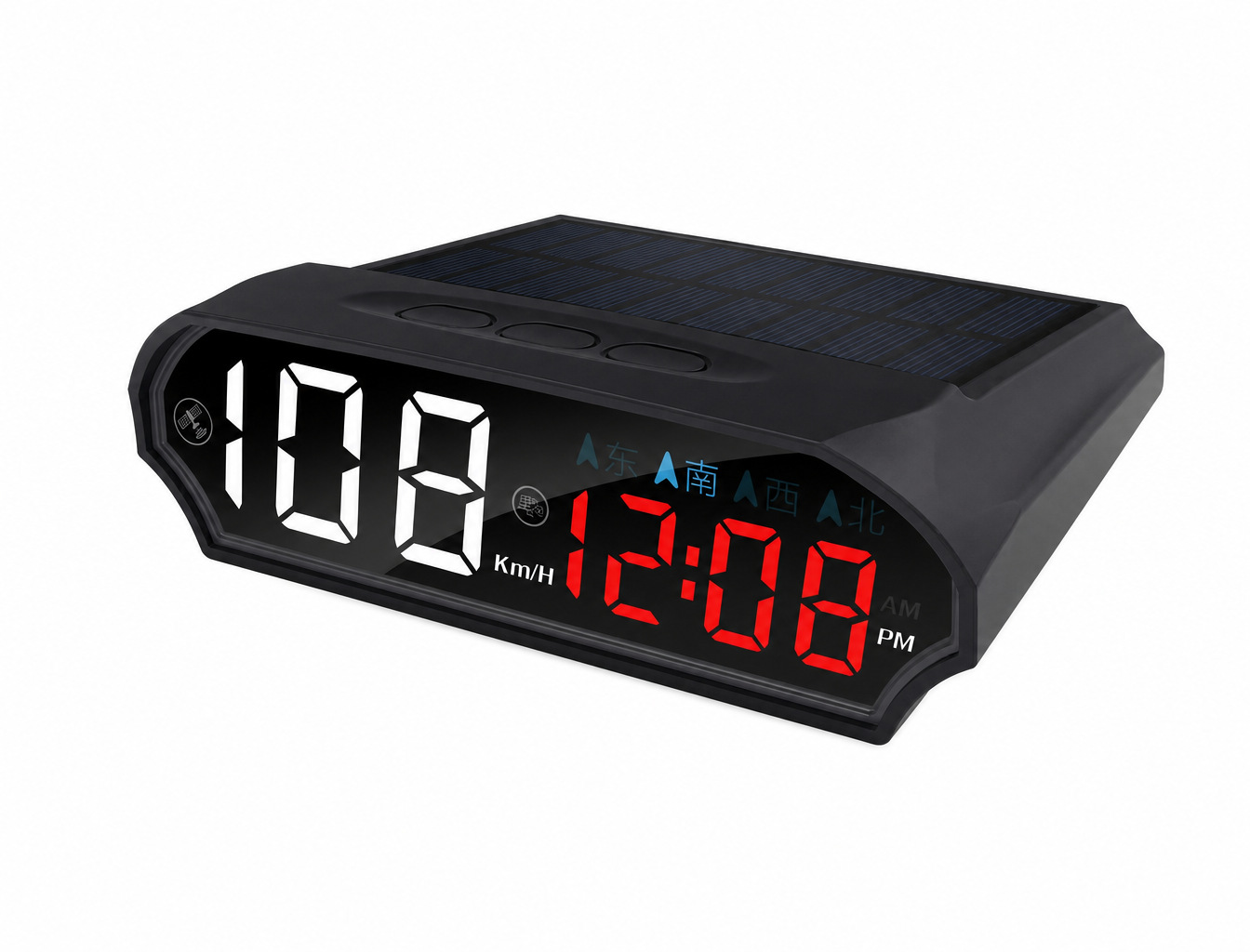 Vietnamese Car Speed Solar-Powered Voice HUD Head-Up Display Electronic Dog Safety Warning Device