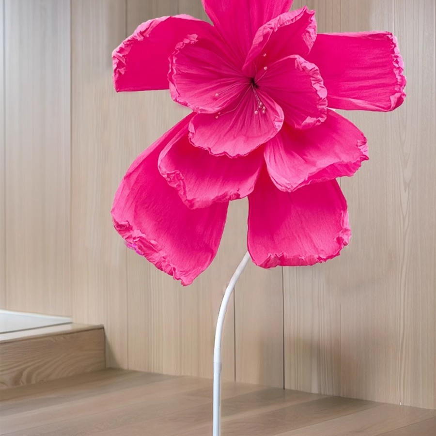 *로즈 레드 초대형 종이 연 꽃*