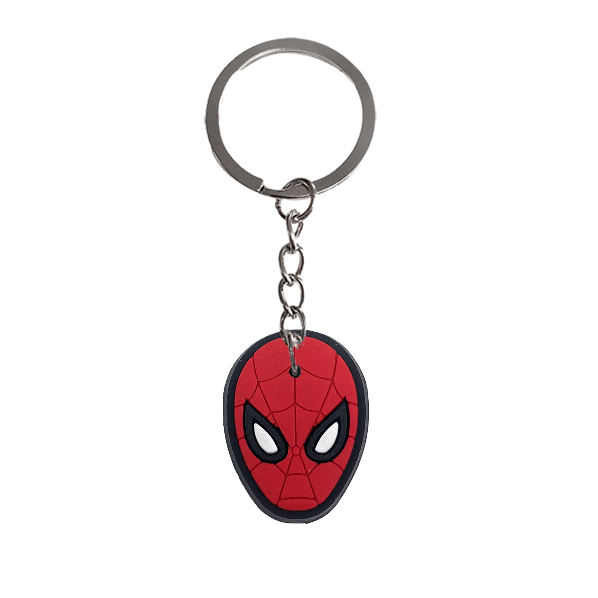 Spider-Man llavero adornos PVC de goma suave llavero accesorios DIY llavero pequeño regalo llavero colgante