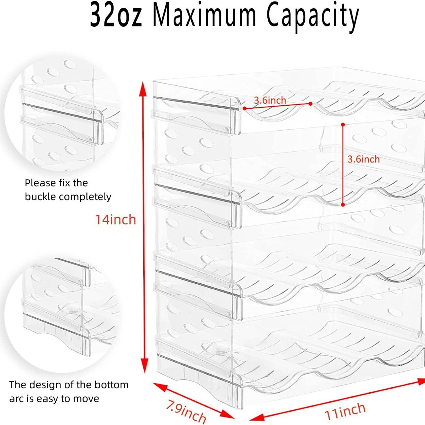 Nuevo estante de almacenamiento de botella de vino transfronterizo PET transparente estante de exhibición de vino extranjero escritorio multi-capa estante de almacenamiento de taza de agua