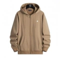 Zipper khaki white label