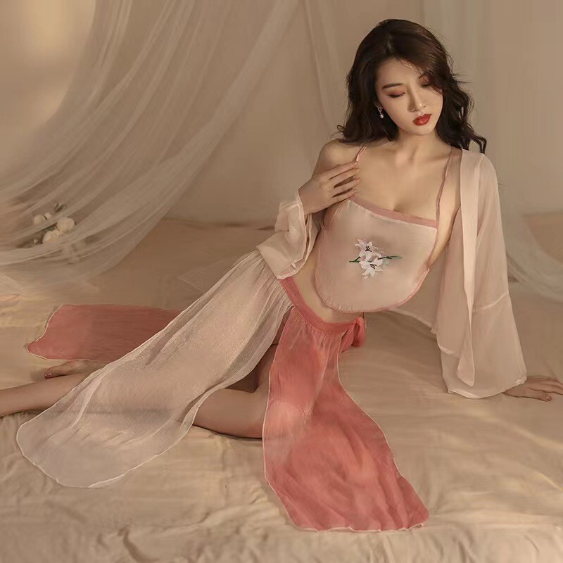 [Special Offer] Wholesale Guofeng Series Classical Belly Chiffon Perspective Sexy Sexy No-off Bed Perspective