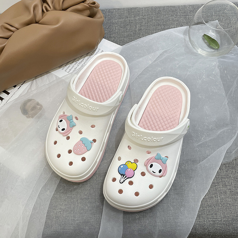 Eva Hole zapatos de verano lindo vestido de chicas mareas de corazón enfermeras antideslizantes bolsa de trabajo zapatillas de playa al por mayor