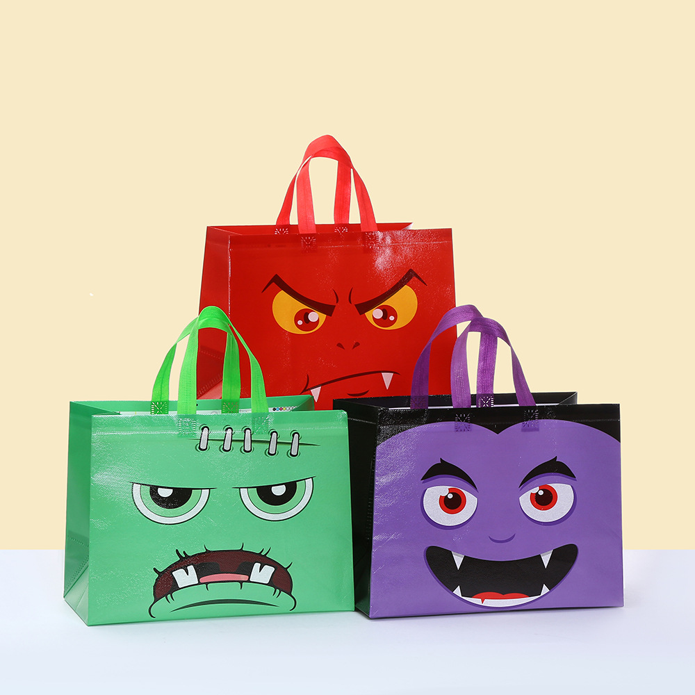 Bolsas de regalo impresas, bolsas de compras estereoscópicas, bolsas de regalo, bolsas de Halloween, bolsas de embalaje no tejidas