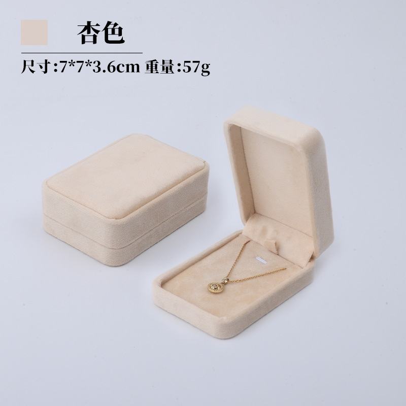Caja de joyería de terciopelo de alta gama, caja de embalaje de terciopelo para anillos, pulseras, pendientes, cadenas largas, caja de regalo para joyería