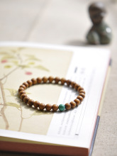 原创印尼老山檀香手链高密沉水级6m天然佛珠檀香木手串古风文艺女