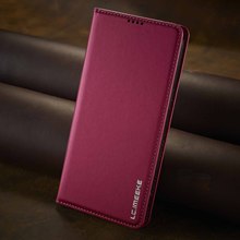 LC.imeeke适用三星A56皮套A34手机壳S24+磁吸翻盖S23FE保护套A17