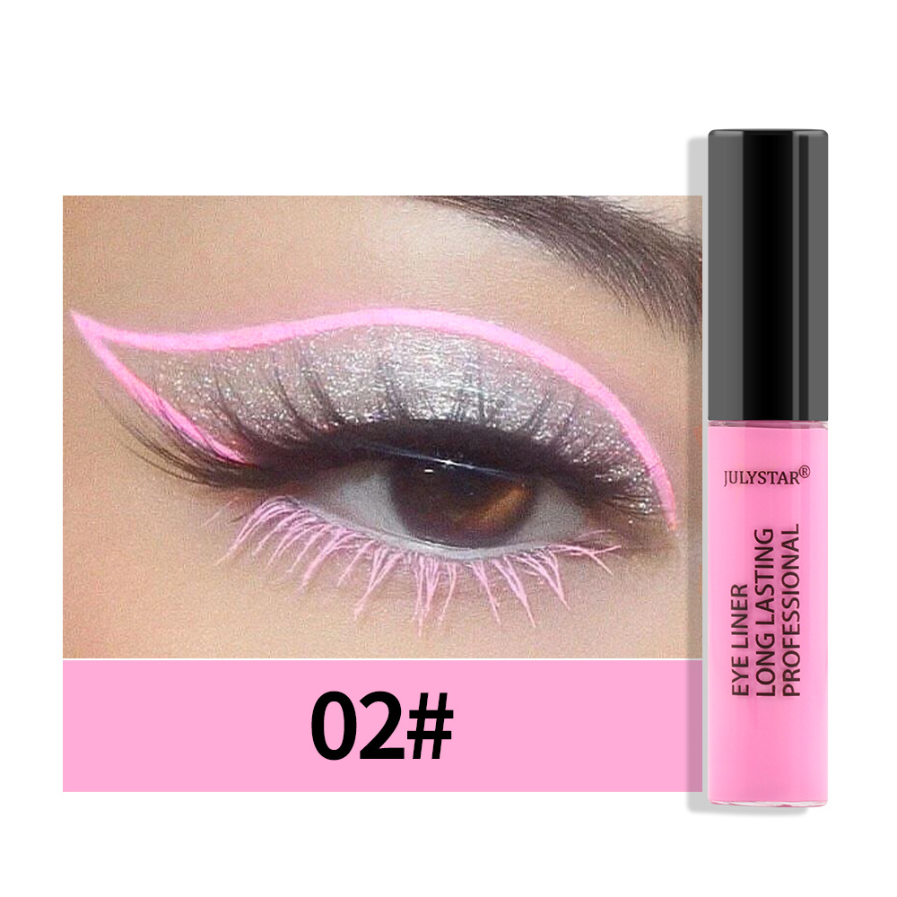julystar Cross-border Halloween Beauty Eyeliner Liquid Cross-border Colored Waterproof, Oil-Proof and non-smudging Eyeliner Pen wholesale undefined