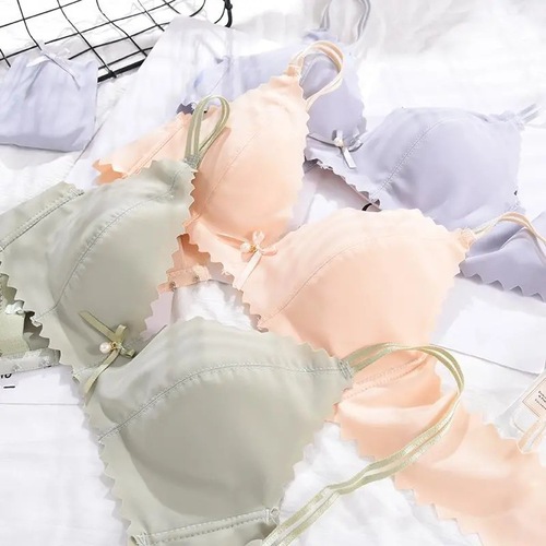 Adjustable Underwire Bra with Triangular Cups, Push-up, Wireless, Thin, Youthful, Small Cup, Sexy, Breast Support for Women
