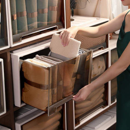 Thickened Drawer Storage Box Home Transparent Underwear Clothes Storage Cabinet Clothes Organizing Box Drawer Storage Container