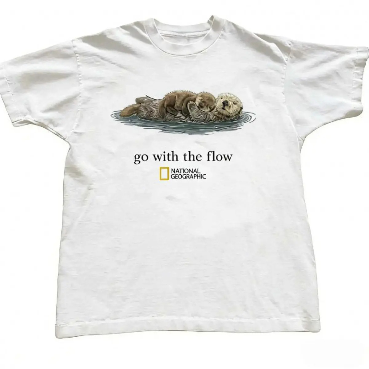 Other National Geographic Go With The Flow T-shirt Otter Graphic White