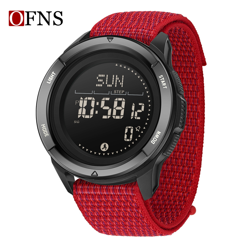Sanda reloj multifuncional pedómetro impermeable estudiante brújula electrónica al aire libre metrónomo reloj de pulsera hombre