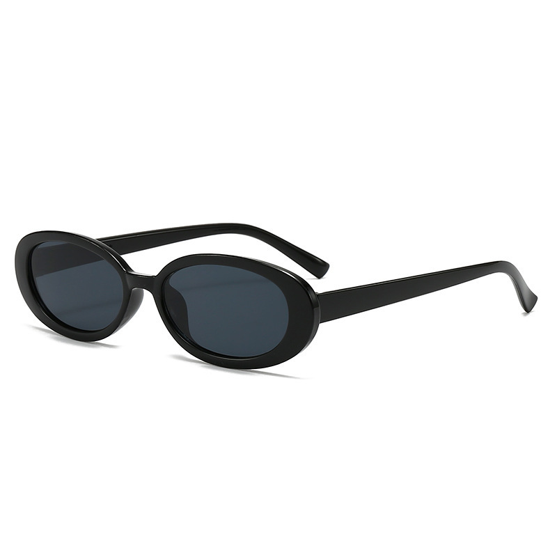 Europa y los Estados Unidos transfronterizos nuevas gafas personales de marco elíptico de tendencia callejera hip-hop gafas de sol para conducir gafas de sol