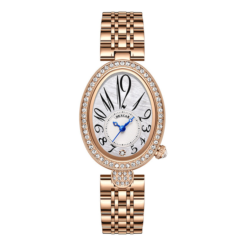 Dexcar Watch for Women, Light Luxury Niche, Oval-Shaped Quartz Watch, High-End Waterproof Women's Watch, Popular Foreign Trade Model