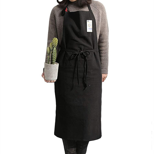 Amazon Japanese all-linen apron baking gardening smock art manicure for men and women combined hip-covering waist pocket