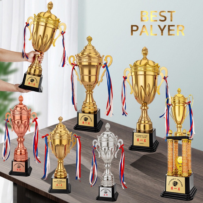 Large Metal Trophy for Team Awards, Boxing Competition Trophy, Department Collective Contribution Award, Martial Arts Competition Trophy
