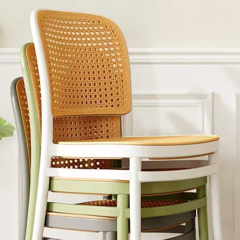 Dining Chair Plastic Internet Popular Commercial Backrest Chair Rattan Household Leisure Table and Chair Nordic Outdoor Small Apartment Stacked Chair Dining Chair Plastic Internet Popular Commercial Backrest Chair Rattan Household Leisure Table and Chair Nordic Outdoor Small Apartment Stacked Chair