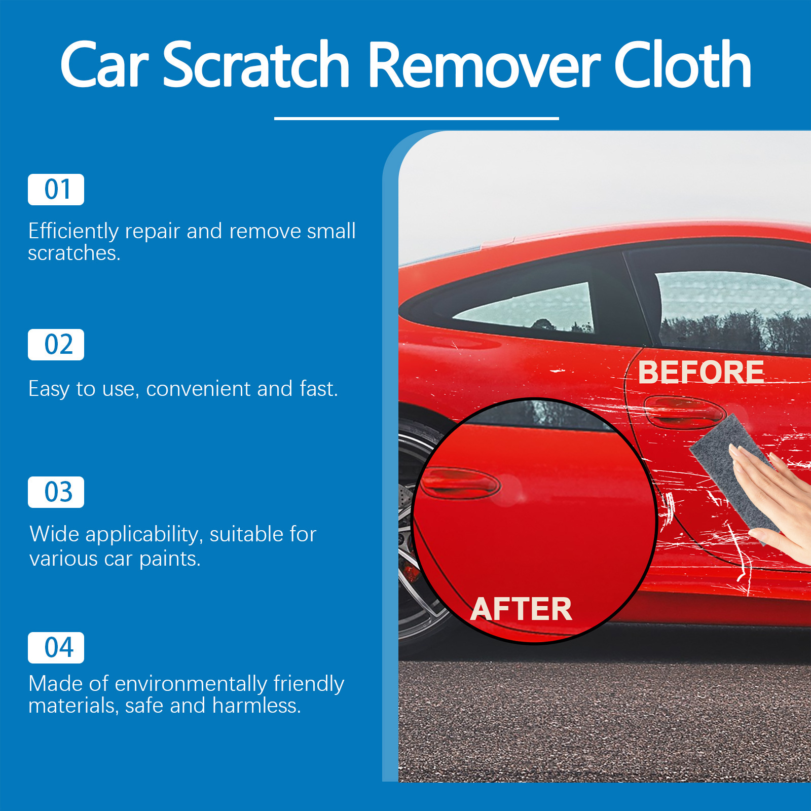 Rayhong Car Scratch Care Cloth Car Paint Scratch Removal Polishing Coating Care Cloth