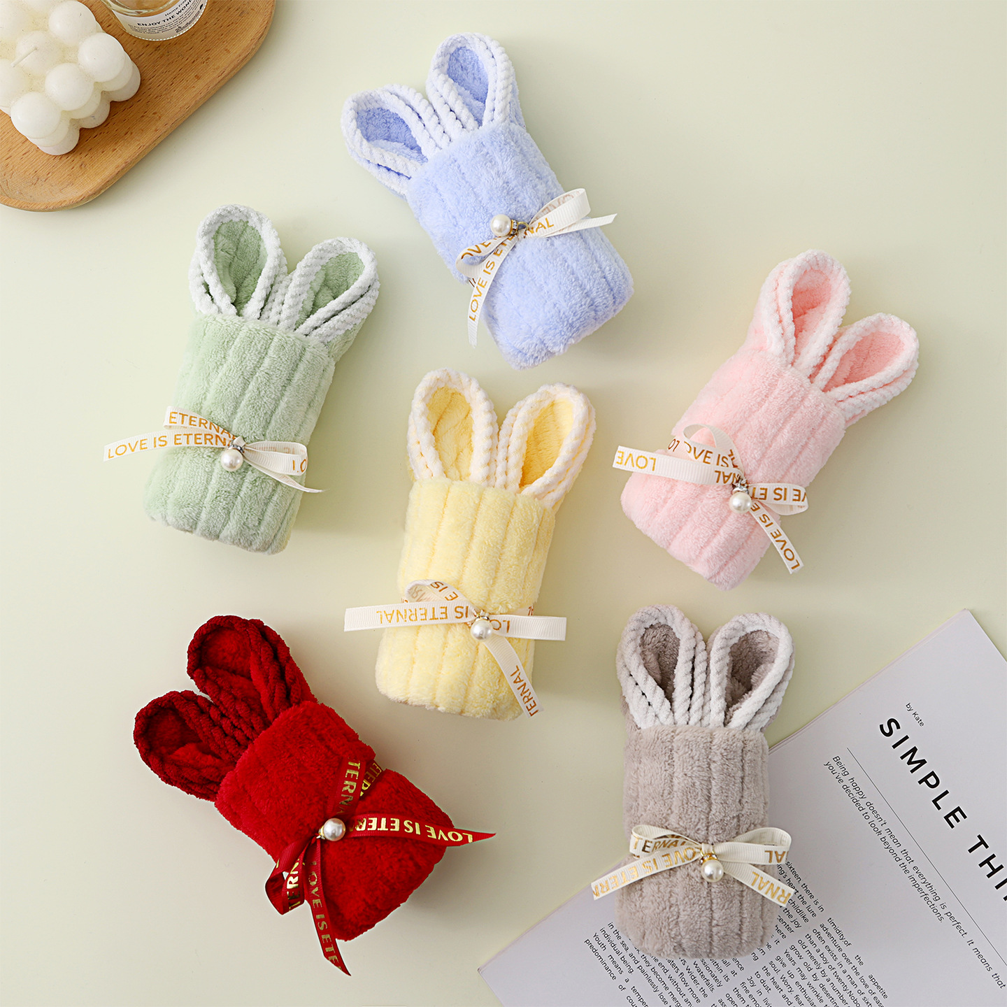 小兔子毛巾伴手礼儿童毛巾喜铺糖礼品批发新年国庆中秋节礼物