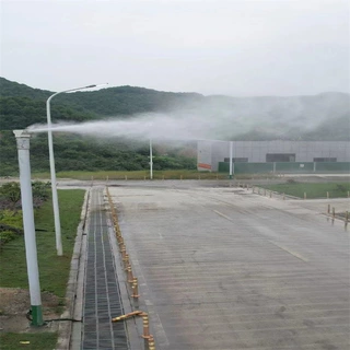 全自动喷雾降尘系统 高压喷雾桩 高空喷雾除尘智能型高杆旋转雾桩