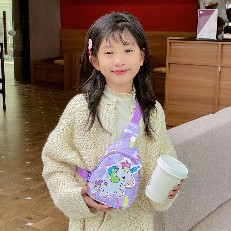 Nuevo comercio exterior bolso infantil caricatura lindo pony bolso de pecho para hombres y mujeres impresión extranjera mini bolso de mochila para niños