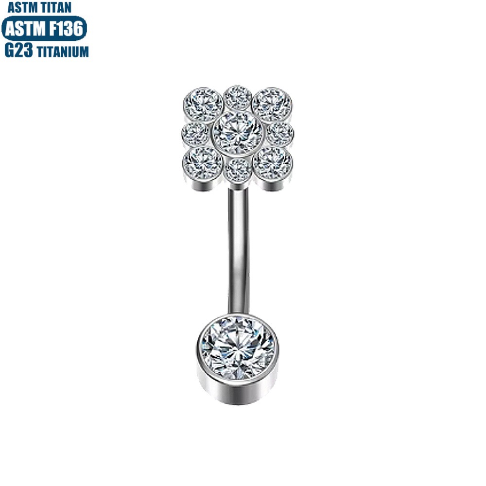 Silver pointed spike labret stud material detail