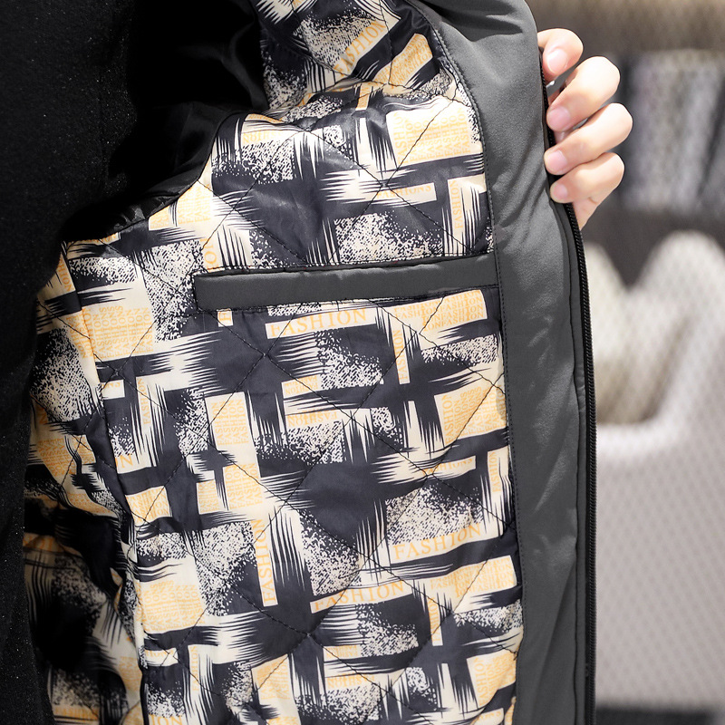 Abrigo de algodón acolchado de los hombres de la moda de los hombres al por mayor caliente chaqueta de invierno de los hombres cuello de béisbol Chaqueta de algodón acolchado de los hombres de invierno Chaqueta de algodón acolchado de los hombres