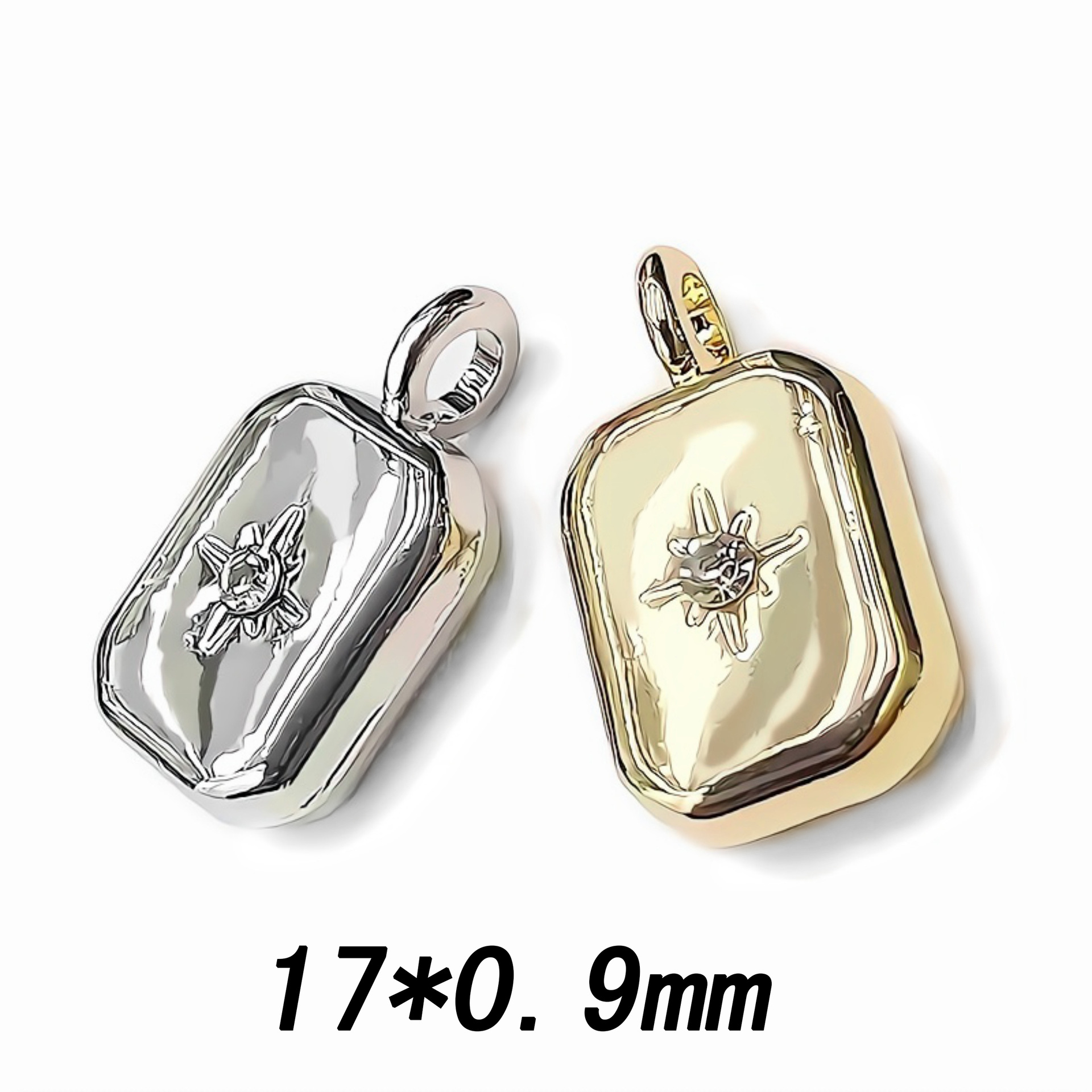 1 Pair Alloy 14K Gold Plated Hexagram Square Pendant display picture 4