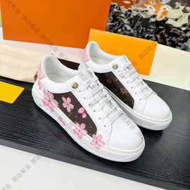 纯源驴家外贸欧洲站小蜜蜂女鞋春秋休闲鞋樱花粉奢侈品板鞋低帮鞋