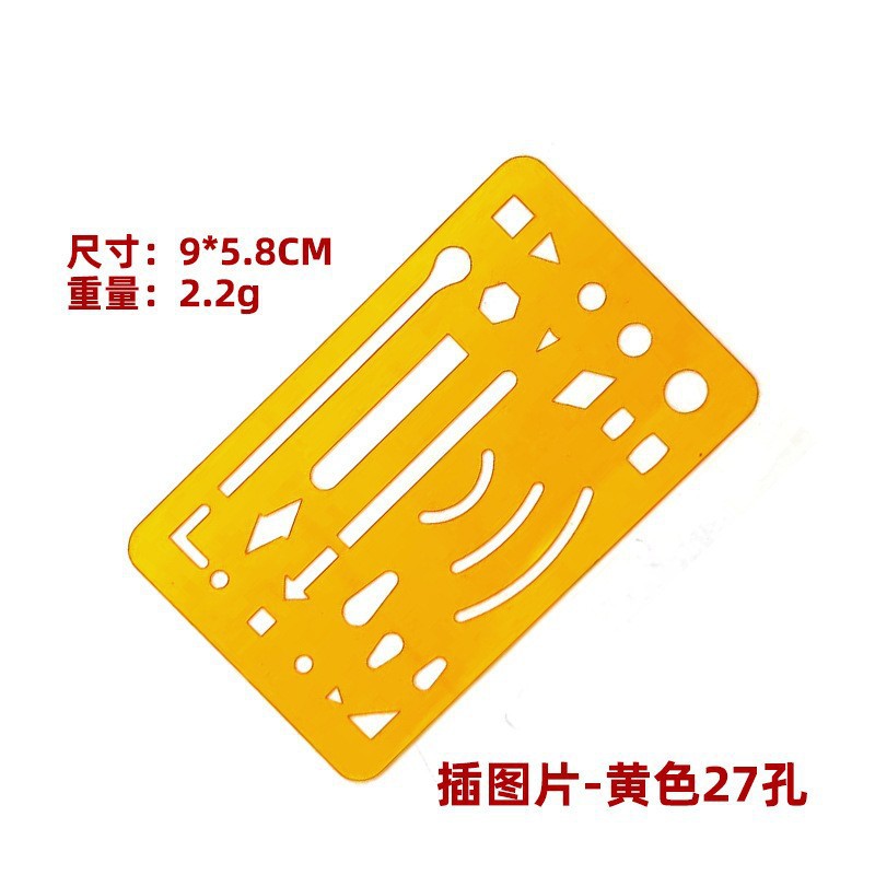 Medidor de espesor de aluminio herramienta de remiendo hecho a mano aleación de aluminio regla medidor de espesor de Keling yalic