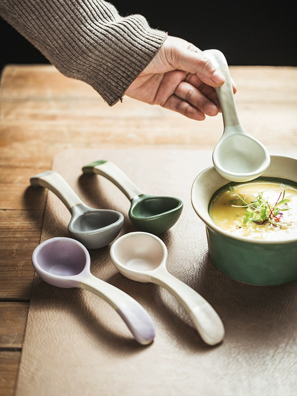 Керамическая ложка японская для дома и кафе
