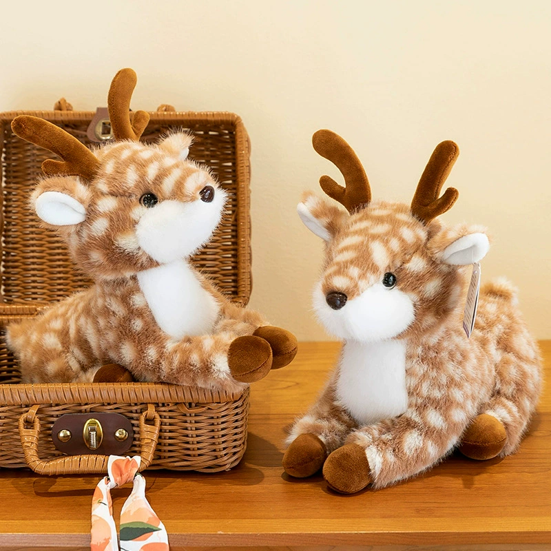 Плюшевая игрушка пятнистый олень кукла тряпичная кукла детская подушка зоопарк сувенир рождественский подарок