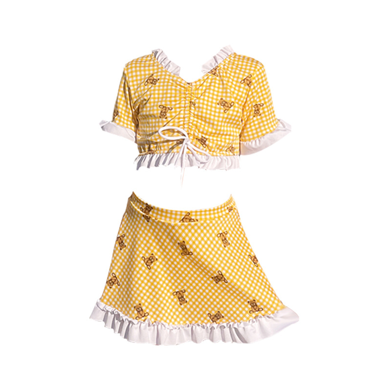 Los niños traje de baño vacaciones split falda dibujos animados moda estilo occidental niños agua jardín baño primavera caliente