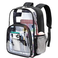国境を越えた新しい学生透明スクールバッグカジュアル大容量ポータブルバックパック防水 PVC 収納バックパック