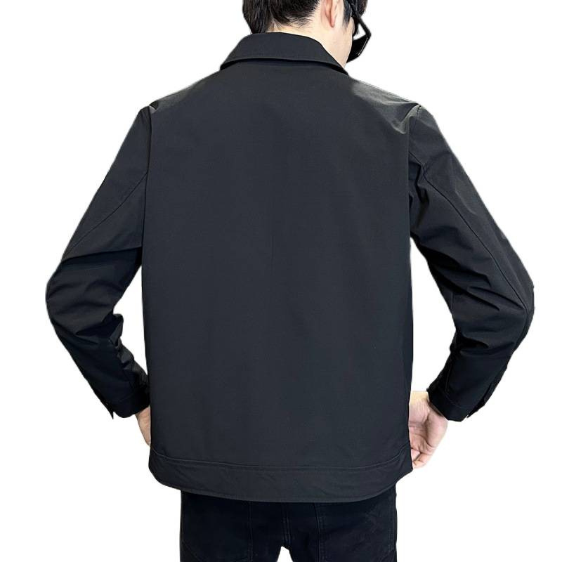罗蒙秋季外套男士2025新款休闲 商务翻领上衣潮流帅气行政夹克男|undefined