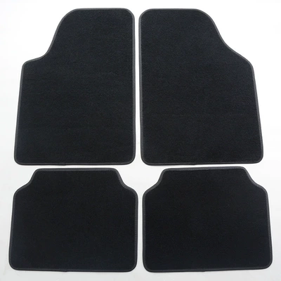 Universal Foot Pad Plaid Floor Mats Waterproof Anti-Slip Car - modified-style-black-color-universal-4-pieces