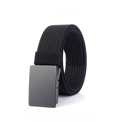 man lady canvas belt weave Smooth buckle leisure time Versatile nylon Belt Simplicity thickening waist belt