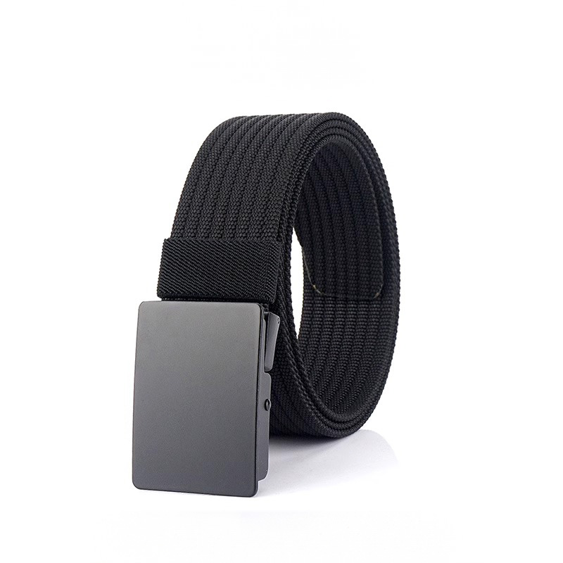 man lady canvas belt weave Smooth buckle leisure time Versatile nylon Belt Simplicity thickening waist belt