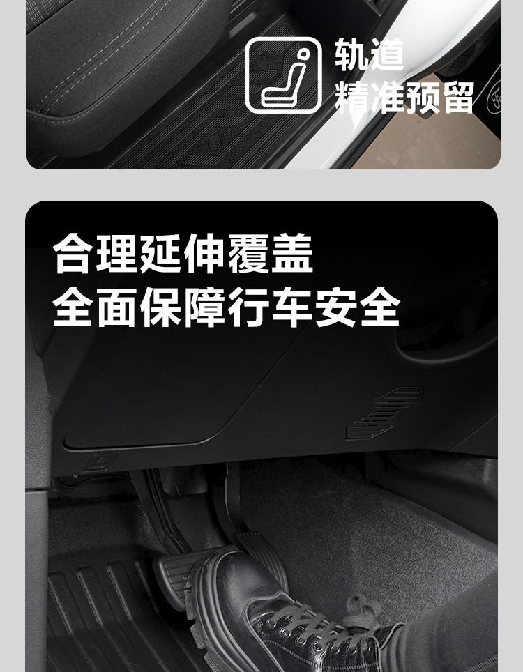 T8 Foot Mats for Jiangling Ford Transit 2024 Modified Accessories TPE
