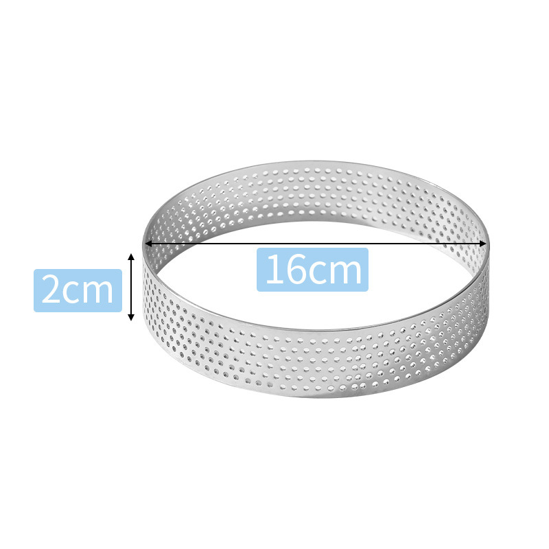 430ステンレス円形穴付きタワーリングパンチフレンチ式フルーツタルトリング5-21cmマルチサイズムスリング餅金型|undefined