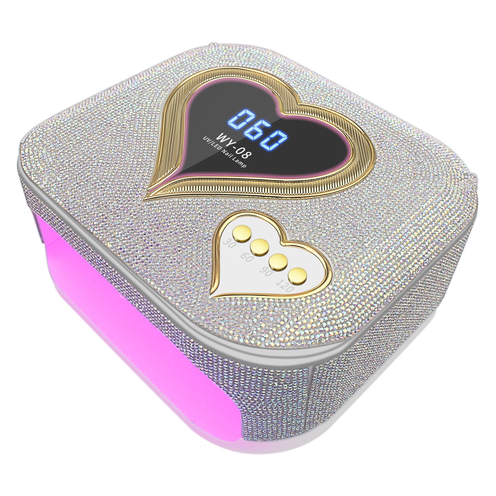 Lámpara de manicuras de almacenamiento inalámbrico transfronteriza, inducción inteligente, lámpara de horneado de almacenamiento de mano no negra, lámpara de fototerapia de uñas especial para manicuras