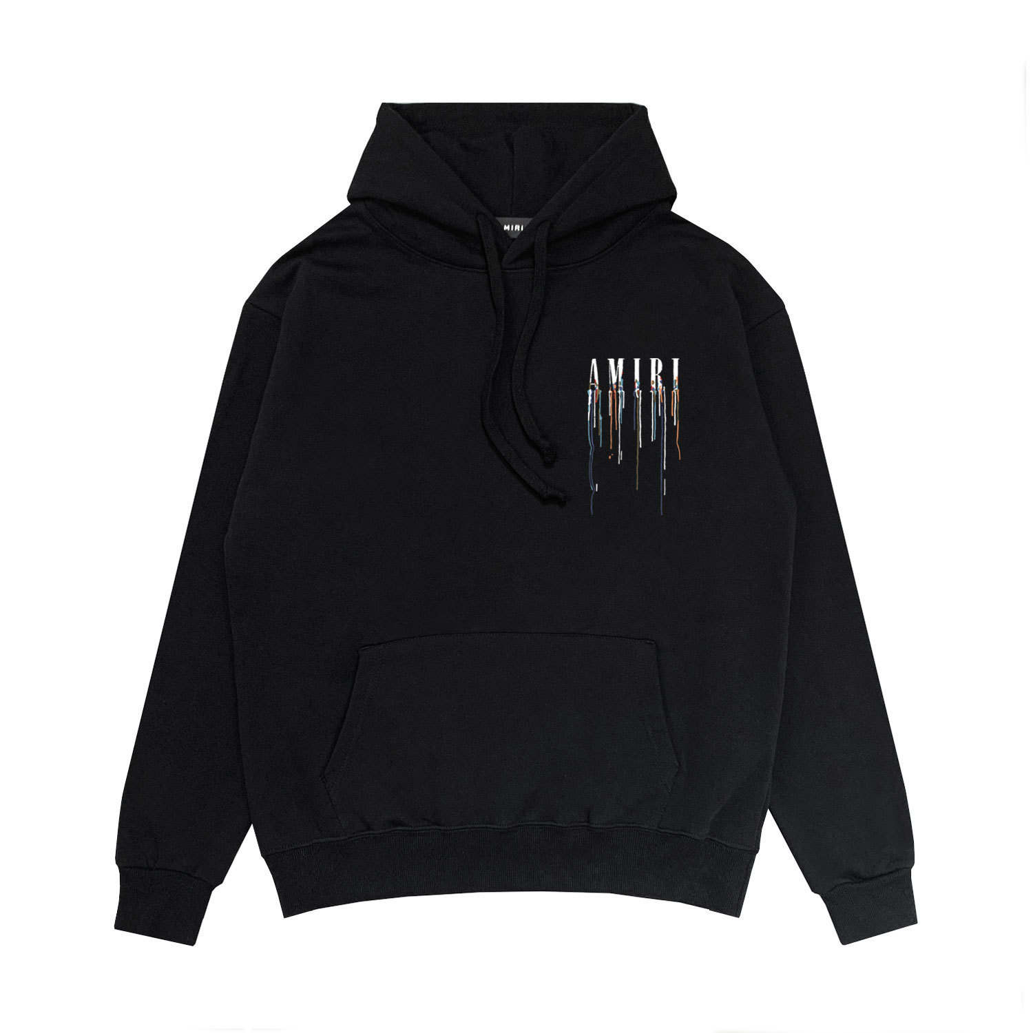 Cross-Border Wholesale European and American Trendy Brand Amiri Tear-Stained Hooded Sweatshirt, 320g Cotton, Couple's Matching Hoodie