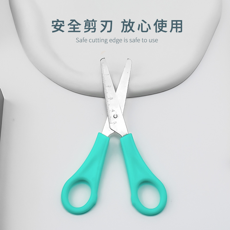Tijeras para niños, herramientas manuales para cortar papel, tijeras de oficina, regla de medición DIY, tijeras pequeñas, venta al por mayor.