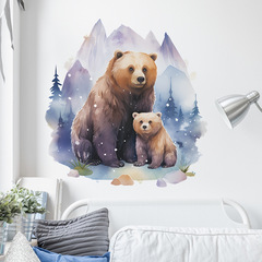 新款fun-b18卡通親子小熊兒童臥室客廳玄關家居裝飾牆貼紙批發