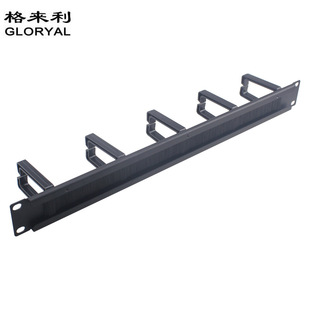 With BrUsh 5 Ring Cable Management Rack 19inch Rack Type 1U Rack Integrated Wire TroUgh