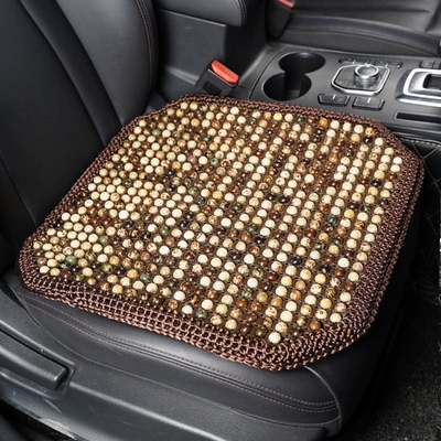 Cool pad support car waist support backrest - bodhi-card-network-white-flower-bead-square-mat