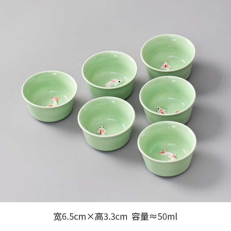 Ceramic tea cup, tea set, 6 pieces