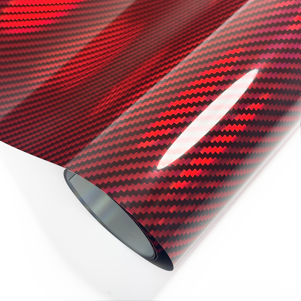 Cross-border new PET9d colorful laser rainbow carbon fiber central control interior sticker rearview mirror full body color change film