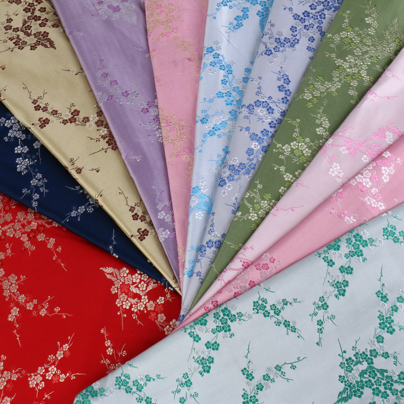 150cm Wide Plum Blossom Brocade Fabric Antique Craft Binding Jacquard Cloth Brocade Box Packaging Sachet Bag Material