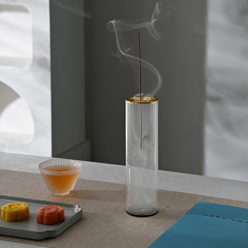 创意线香插倒挂香薰炉檀香器禅意摆件多功能伸缩玻璃香炉香座香道|undefined